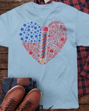 Teacher Flag Heart Classic T-Shirt apparel-classic-tshirt-lifestyle-front-270