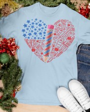 Teacher Flag Heart Classic T-Shirt apparel-classic-tshirt-lifestyle-front-82