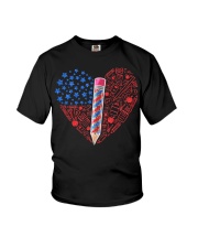 Teacher Flag Heart Youth T-Shirt tile