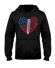 Teacher Flag Heart Hooded Sweatshirt tile
