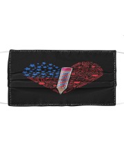Teacher Flag Heart Mask tile