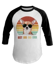 Chihuahua Best Dog Dad Ever Baseball Tee tile