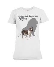 Boston Terrier Lion Premium Fit Ladies Tee tile