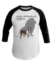 Boston Terrier Lion Baseball Tee tile