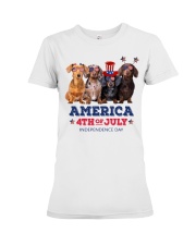 Dachshund 4th Of July Premium Fit Ladies Tee tile