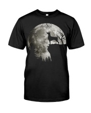Doberman And Moon Premium Fit Mens Tee tile