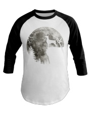 Doberman And Moon Baseball Tee tile