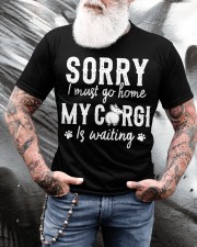 Corgi Sorry I Must Go Home Classic T-Shirt apparel-classic-tshirt-lifestyle-front-265