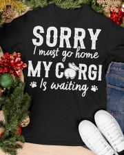 Corgi Sorry I Must Go Home Classic T-Shirt apparel-classic-tshirt-lifestyle-front-82