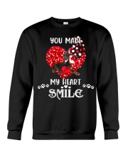Doberman You Made My Heart Smile Crewneck Sweatshirt tile
