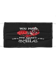 Doberman You Made My Heart Smile Mask tile
