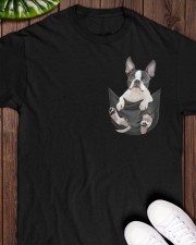 Boston Terrier In Pocket Classic T-Shirt apparel-classic-tshirt-lifestyle-front-160