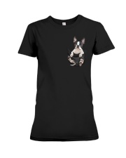 Boston Terrier In Pocket Premium Fit Ladies Tee tile