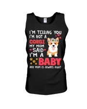 Corgi I Am A Baby Unisex Tank tile
