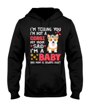 Corgi I Am A Baby Hooded Sweatshirt tile