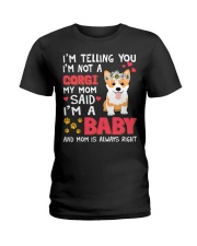 Corgi I Am A Baby Ladies T-Shirt tile