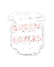 Boxer A Queen Loves Boxers Sticker tile