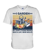 I Garden So I Don't Choke People Save Life Send Much V-Neck T-Shirt tile