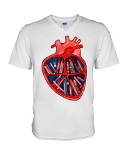 Book Heart V-Neck T-Shirt tile