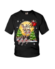 Donkey Christmas - Donkey Tractor Christmas Tree Youth T-Shirt tile