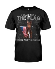 Doberman Stand For The Flag Classic T-Shirt front