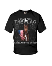 Doberman Stand For The Flag Youth T-Shirt tile