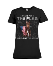 Doberman Stand For The Flag Premium Fit Ladies Tee tile
