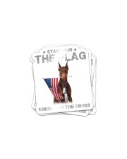 Doberman Stand For The Flag Sticker tile