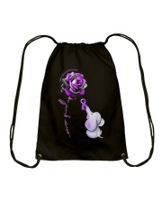 Never Give Up Drawstring Bag tile
