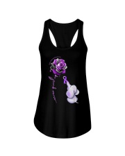 Never Give Up Ladies Flowy Tank tile