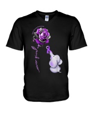 Never Give Up V-Neck T-Shirt tile