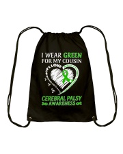 I Wear Green For My Cousin Drawstring Bag tile