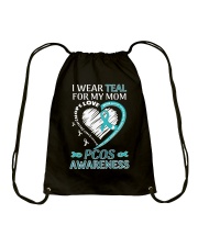 I Wear Teal For My Mom Drawstring Bag tile