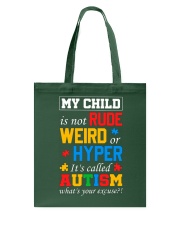 My Child Is Not Rude Tote Bag tile