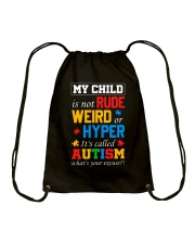 My Child Is Not Rude Drawstring Bag tile
