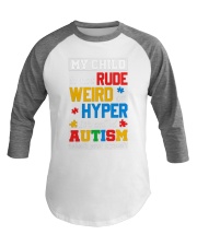 My Child Is Not Rude Baseball Tee tile