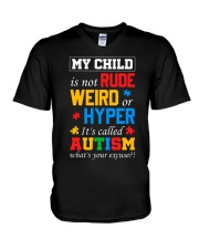My Child Is Not Rude V-Neck T-Shirt tile