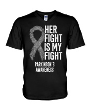 Her Fight Is My Fight  V-Neck T-Shirt tile