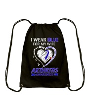 I Wear Blue For My Wife Drawstring Bag tile