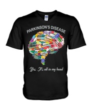 Parkinson's Disease Awareness V-Neck T-Shirt tile