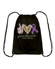 Peace Love Cure Drawstring Bag tile