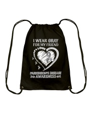 I Wear Gray For My Friend Drawstring Bag tile