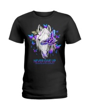 Never Give Up Ladies T-Shirt tile