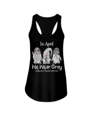 In April We Wear Gray For Parkinson Awareness Ladies Flowy Tank tile