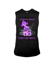 Never Underestimate A Fibro Warrior Sleeveless Tee tile