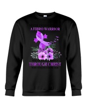 Never Underestimate A Fibro Warrior Crewneck Sweatshirt tile