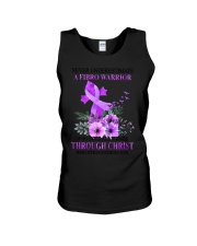 Never Underestimate A Fibro Warrior Unisex Tank tile
