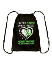 I Wear Green For My Parents Drawstring Bag tile