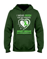 I Wear Green For My Parents Hooded Sweatshirt front