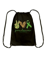 Peace Love Cure  Drawstring Bag tile